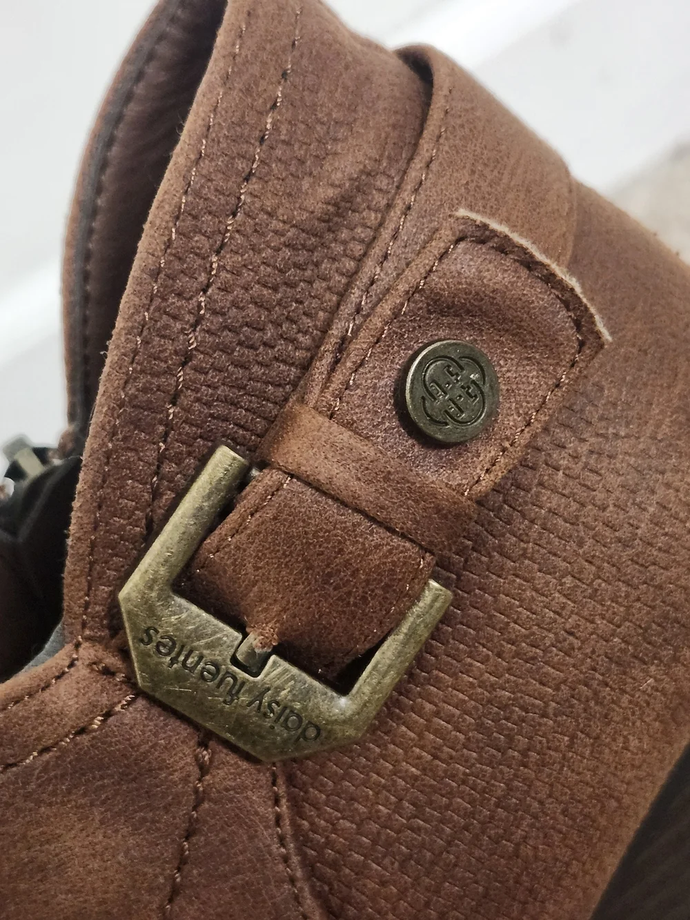 Womens's Capri Textile Wedge Boots - Brown Size: 9
